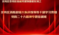 龍崗消防大隊聯合區委黨校開展領導干部黨的二十大精神線上培訓班