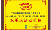 喜訊丨千年舟榮獲「2023年全國市場、工程木門及定制家居企業(yè)產(chǎn)品質(zhì)量、售后服務(wù)雙承諾活動單位」