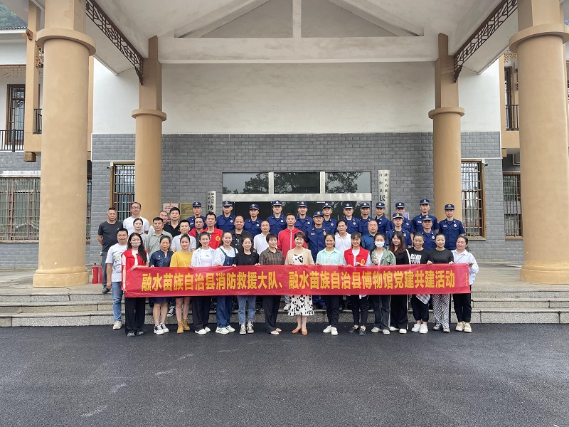 共鳴千年歷史文化 推動消防事業發展 融水苗族自治縣消防救援大隊開展主題黨日活動